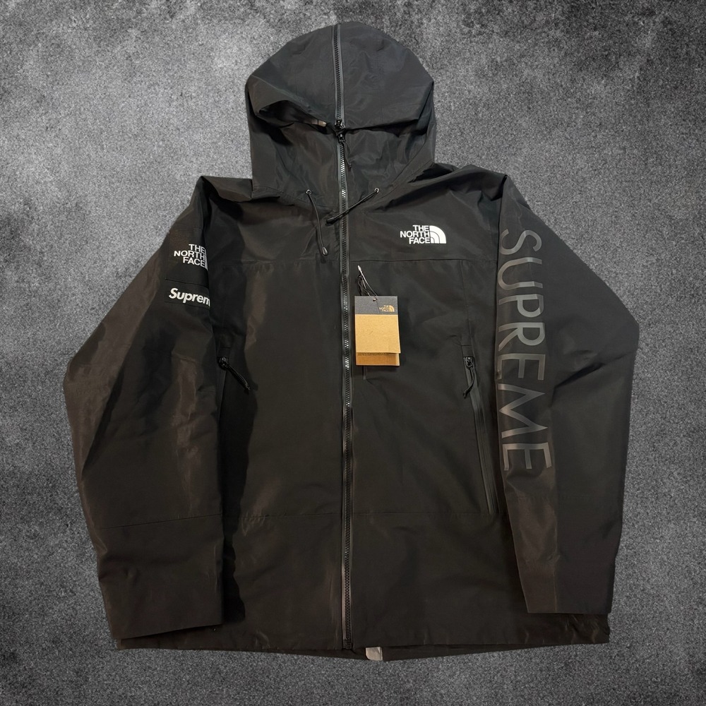 Supreme The North Face Split Taped Seam Shell Jacket Mens Large Black SS24 NWT